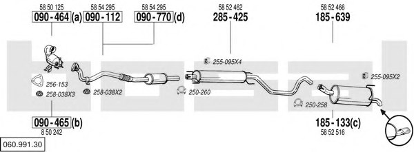 BOSAL 060.991.30 Exhaust System